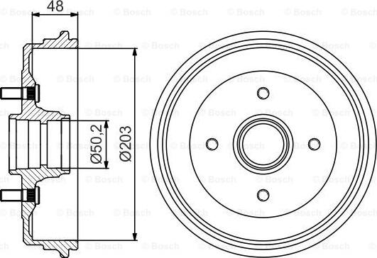 BOSCH 0 986 477 258 - Tamburo freno autozon.pro