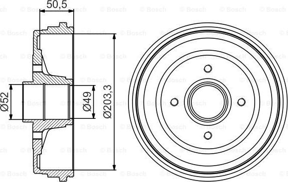 BOSCH 0 986 477 205 - Tamburo freno autozon.pro