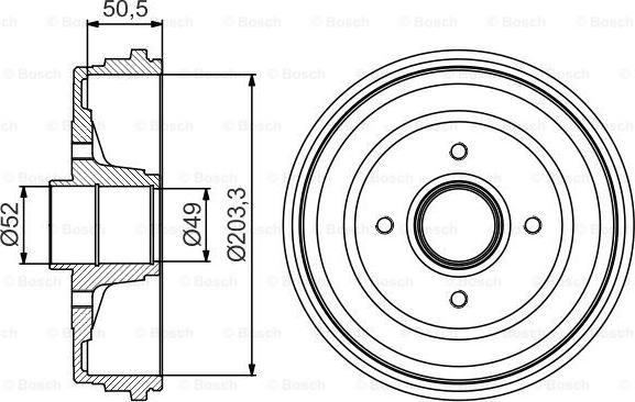 BOSCH 0 986 477 206 - Tamburo freno autozon.pro