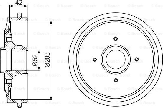 BOSCH 0 986 477 201 - Tamburo freno autozon.pro