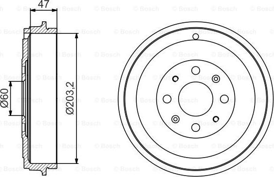 BOSCH 0 986 477 207 - Tamburo freno autozon.pro