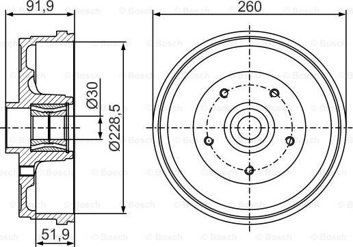 BOSCH 0 986 477 283 - Tamburo freno autozon.pro