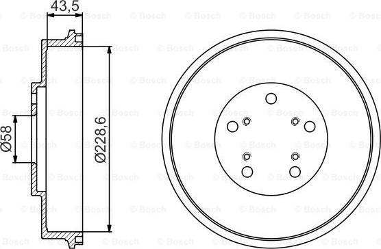 BOSCH 0 986 477 231 - Tamburo freno autozon.pro