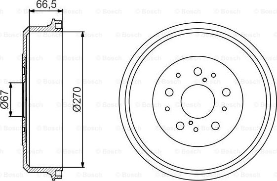 BOSCH 0 986 477 224 - Tamburo freno autozon.pro