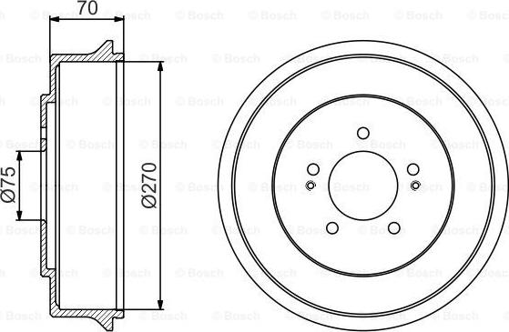 BOSCH 0 986 477 222 - Tamburo freno autozon.pro