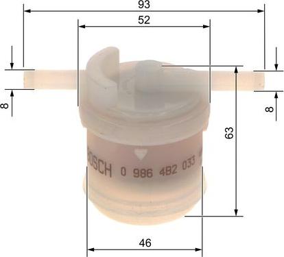 BOSCH 0 986 4B2 033 - Filtro carburante autozon.pro