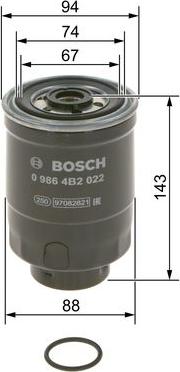 BOSCH 0 986 4B2 022 - Filtro carburante autozon.pro