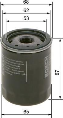 BOSCH 0 986 4B7 065 - Filtro olio autozon.pro