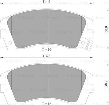 BOSCH 0 986 505 947 - Kit pastiglie freno, Freno a disco autozon.pro