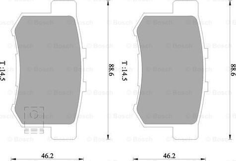 BOSCH 0 986 505 957 - Kit pastiglie freno, Freno a disco autozon.pro