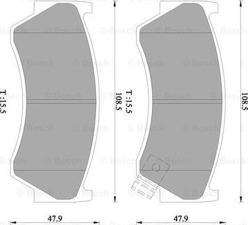 BOSCH 0 986 505 966 - Kit pastiglie freno, Freno a disco autozon.pro