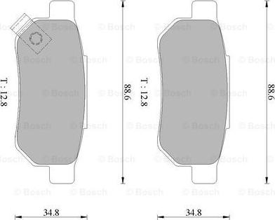 BOSCH 0 986 505 909 - Kit pastiglie freno, Freno a disco autozon.pro