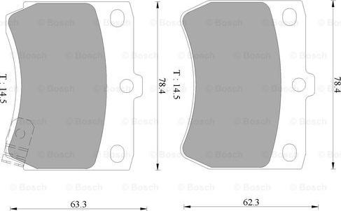 BOSCH 0 986 505 930 - Kit pastiglie freno, Freno a disco autozon.pro