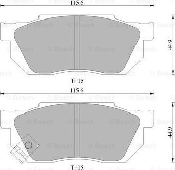 BOSCH 0 986 505 974 - Kit pastiglie freno, Freno a disco autozon.pro