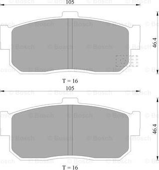 BOSCH 0 986 505 972 - Kit pastiglie freno, Freno a disco autozon.pro