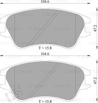 BOSCH 0 986 505 405 - Kit pastiglie freno, Freno a disco autozon.pro