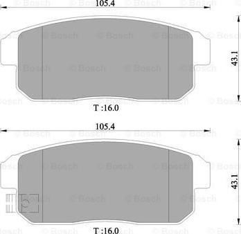 BOSCH 0 986 505 407 - Kit pastiglie freno, Freno a disco autozon.pro