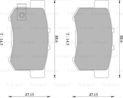 BOSCH 0 986 505 694 - Kit pastiglie freno, Freno a disco autozon.pro