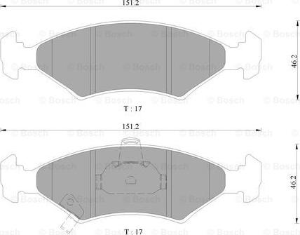 BOSCH 0 986 505 660 - Kit pastiglie freno, Freno a disco autozon.pro