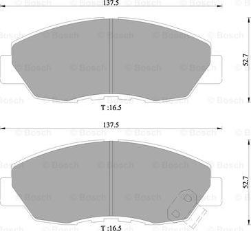 BOSCH 0 986 505 627 - Kit pastiglie freno, Freno a disco autozon.pro