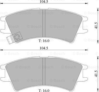 BOSCH 0 986 505 098 - Kit pastiglie freno, Freno a disco autozon.pro