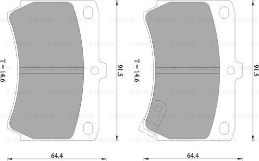 BOSCH 0 986 505 355 - Kit pastiglie freno, Freno a disco autozon.pro