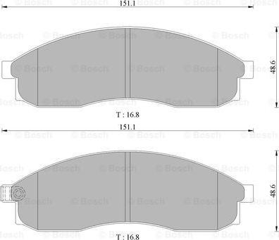 BOSCH 0 986 505 382 - Kit pastiglie freno, Freno a disco autozon.pro