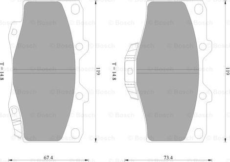 BOSCH 0 986 505 798 - Kit pastiglie freno, Freno a disco autozon.pro