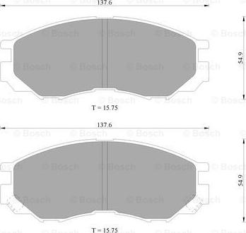 BOSCH 0 986 505 753 - Kit pastiglie freno, Freno a disco autozon.pro