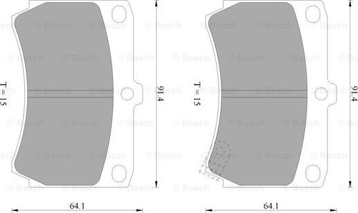 BOSCH 0 986 505 705 - Kit pastiglie freno, Freno a disco autozon.pro