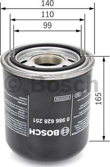 BOSCH 0 986 628 251 - Cartuccia essiccatore aria, Imp. aria compressa autozon.pro