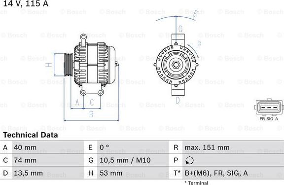 BOSCH 0 986 049 460 - Alternatore autozon.pro