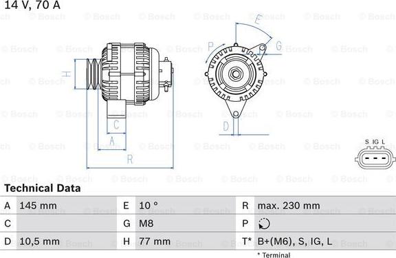 BOSCH 0 986 049 510 - Alternatore autozon.pro