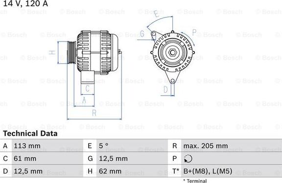 BOSCH 0 986 049 530 - Alternatore autozon.pro