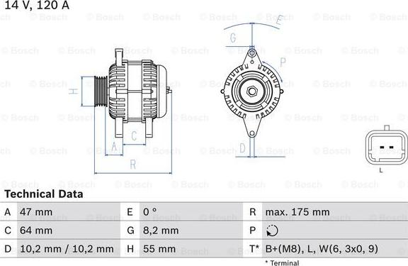 BOSCH 0 986 049 650 - Alternatore autozon.pro