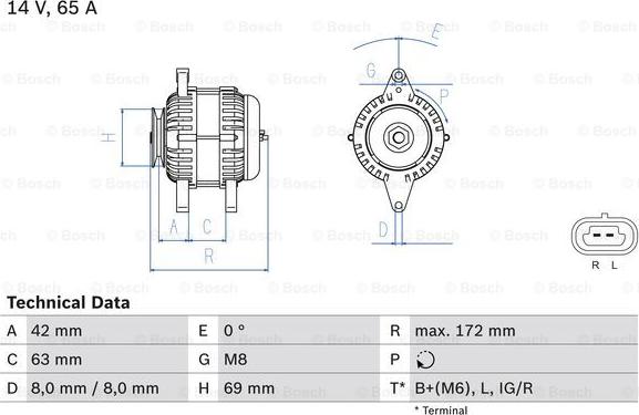 BOSCH 0 986 049 051 - Alternatore autozon.pro