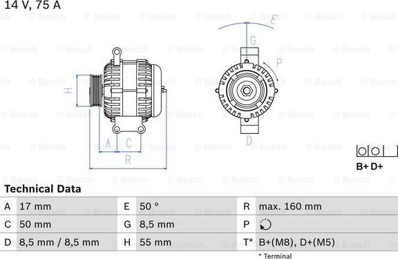 BOSCH 0 986 049 081 - Alternatore autozon.pro