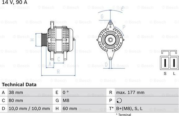 BOSCH 0 986 049 800 - Alternatore autozon.pro