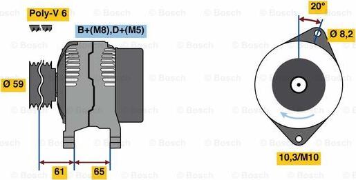 BOSCH 0 986 049 311 - Alternatore autozon.pro