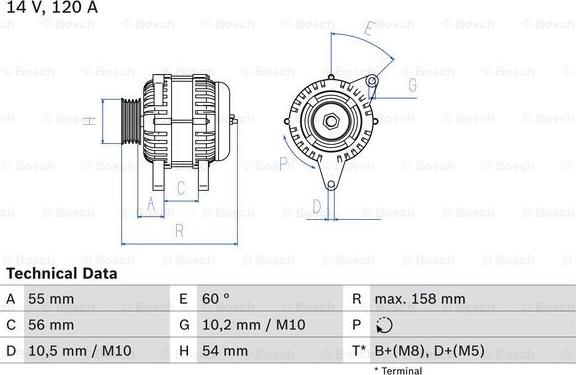 BOSCH 0 986 044 410 - Alternatore autozon.pro