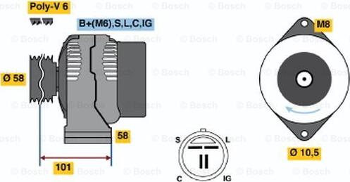 BOSCH 0 986 044 511 - Alternatore autozon.pro