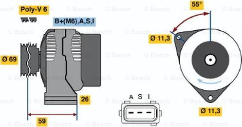 BOSCH 0 986 044 691 - Alternatore autozon.pro