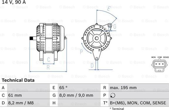 BOSCH 0 986 044 651 - Alternatore autozon.pro