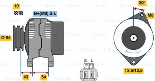 BOSCH 0 986 044 661 - Alternatore autozon.pro