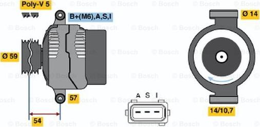 BOSCH 0 986 044 611 - Alternatore autozon.pro