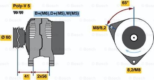 BOSCH 0 986 044 631 - Alternatore autozon.pro