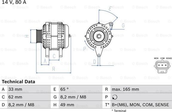 BOSCH 0 986 044 671 - Alternatore autozon.pro