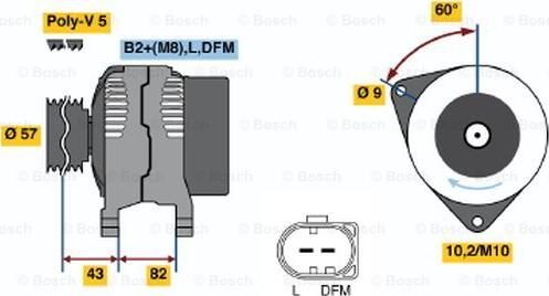 BOSCH 0 986 044 310 - Alternatore autozon.pro