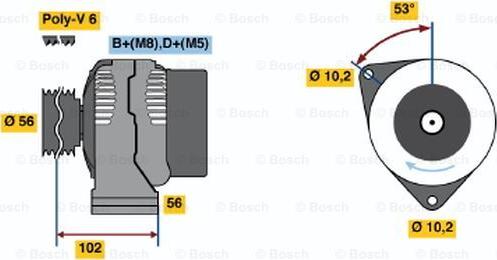 BOSCH 0 986 044 370 - Alternatore autozon.pro