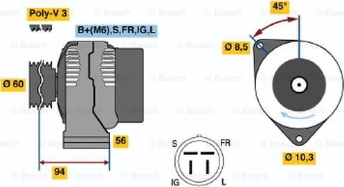 BOSCH 0 986 044 791 - Alternatore autozon.pro